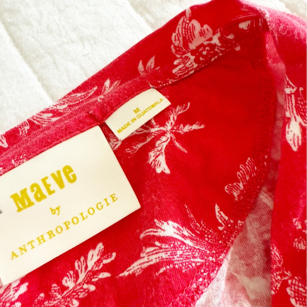 Anthropologie Maeve Sherbrooke Tie-Waist Top Floral Print - Picture 4 of 9